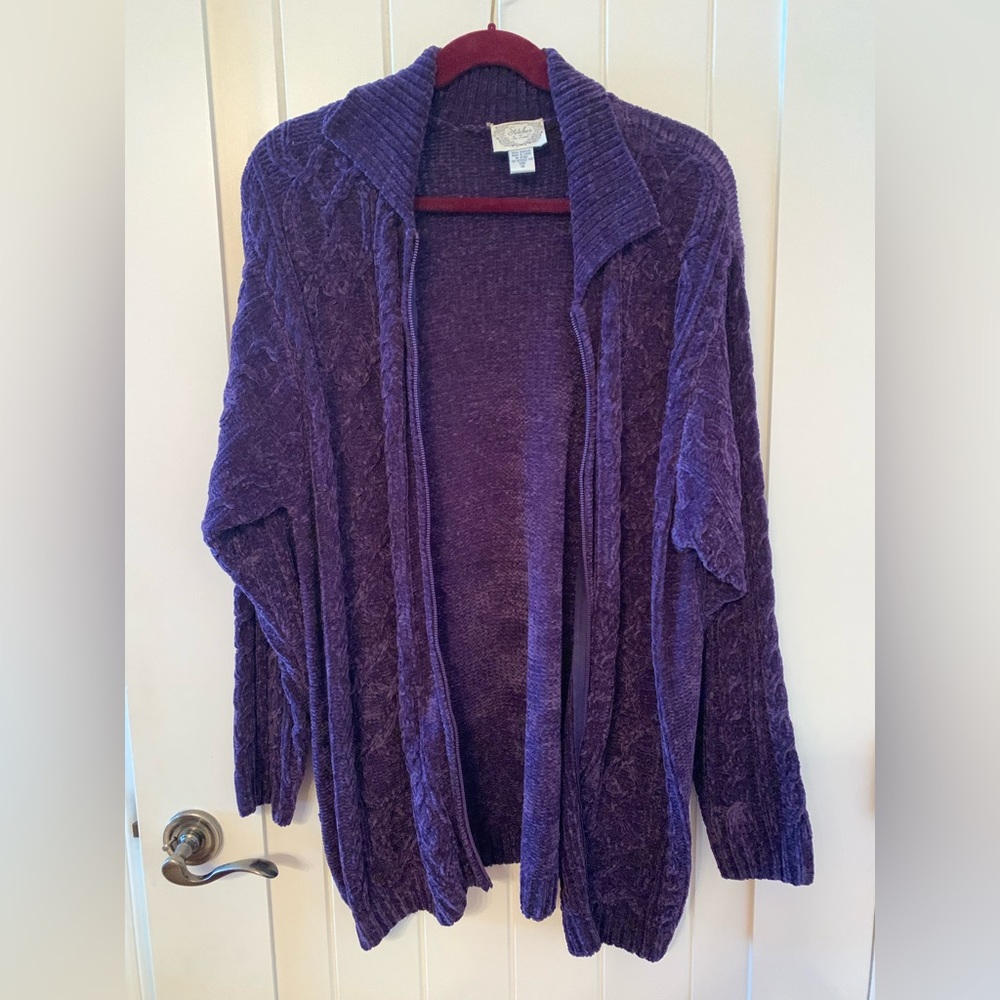 Knit purple sweater